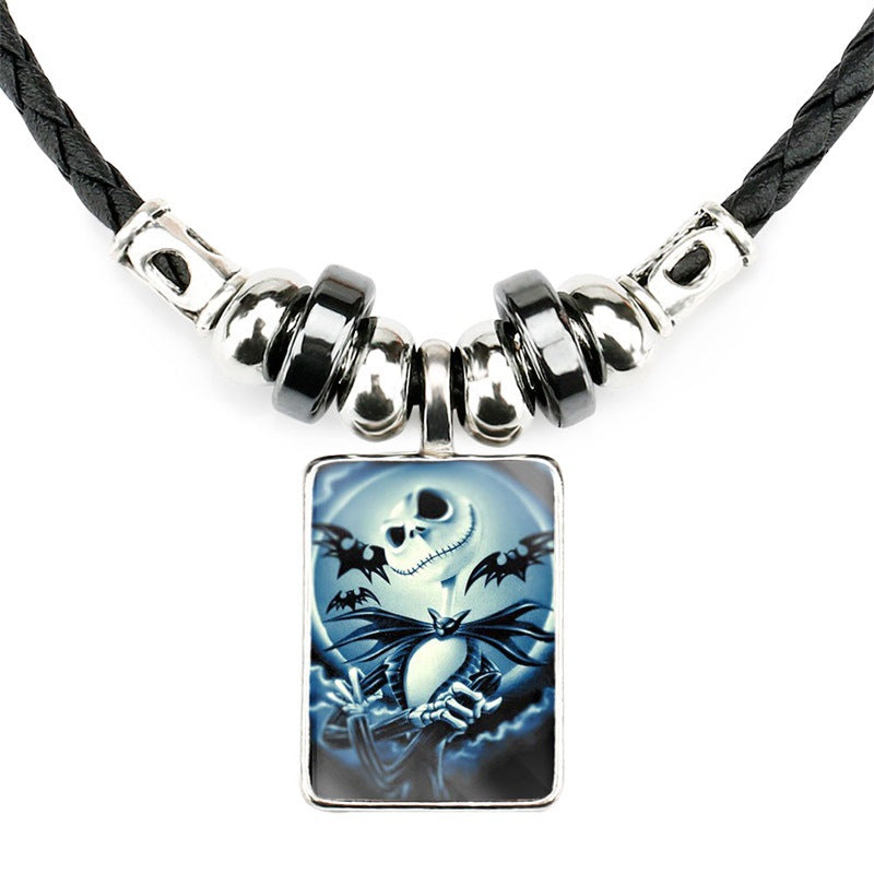Wholesale Necklace Alloy Halloween Horror Night Glass Necklace JWE-NE-NingX005