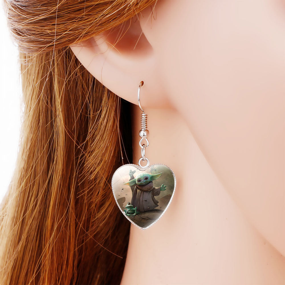 Wholesale Earrings Iron Time Gems Heart Shaped Cartoon JWE-ES-NH010