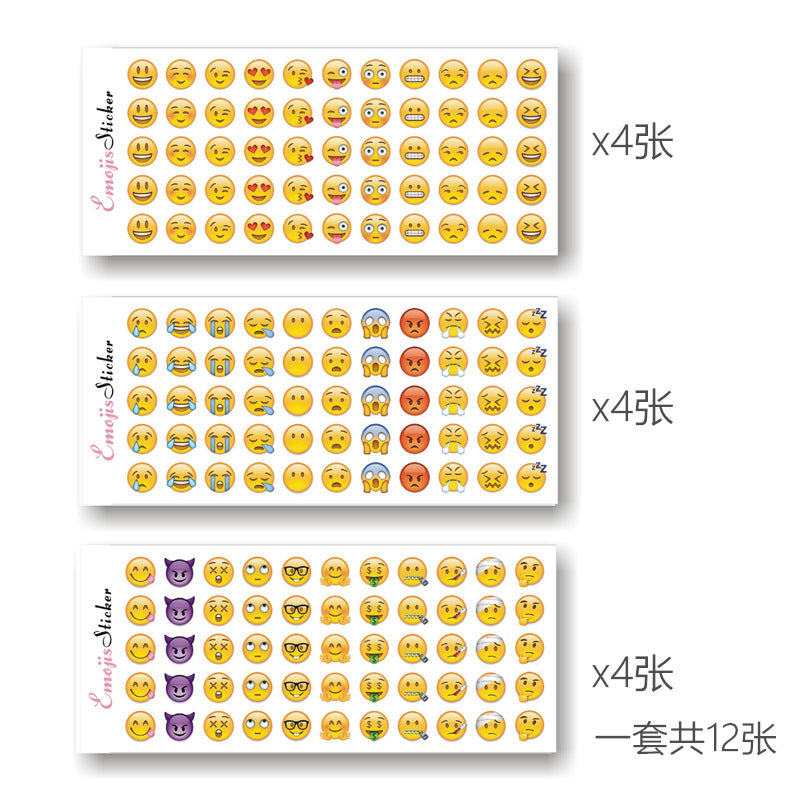 Wholesale Sticker Emoji Cute Pocket MOQ≥2 JWE-ST-BoKe001