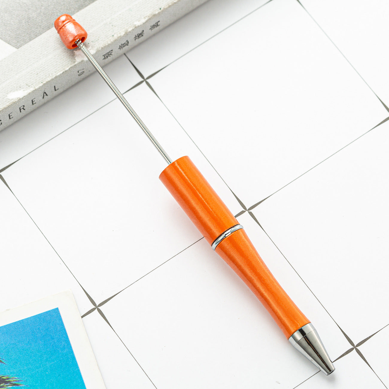 Wholesale beaded plastic ballpoint pen JWE-BP-Huah005