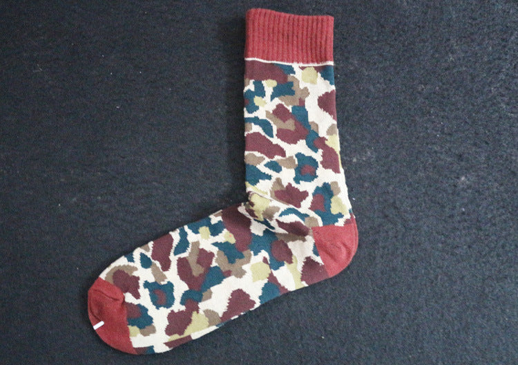 Wholesale Sock Cotton Mid Cylinder Breathable Sweat Absorption Camouflage JWE-SK-YiYan028
