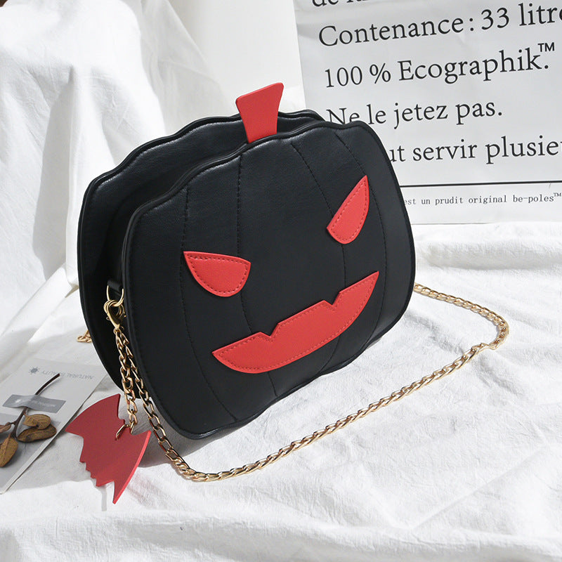 Wholesale Shoulder Bag Polyester Halloween Cute Pumpkin Chain Bag MOQ≥2 JWE-SD-Chufeng001