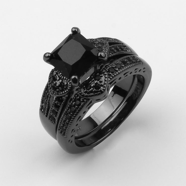 Wholesale Rings Alloy Black Nano Zircon Luxurious JWE-RS-MingC007