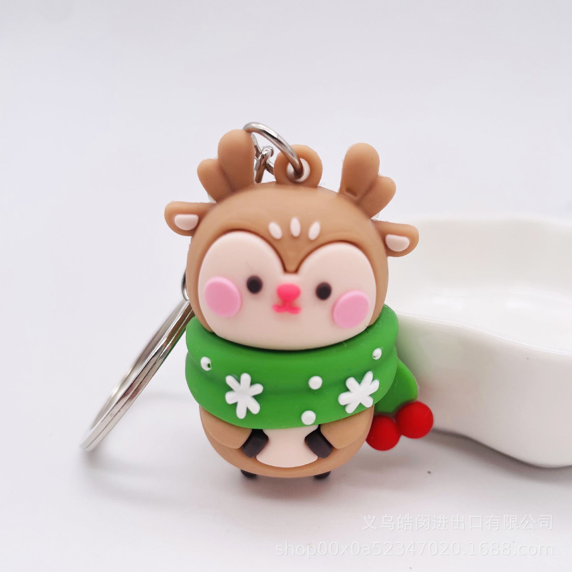 Wholesale Keychain Soft Rubber Christmas Snowman Old Man Small Gift MOQ≥2 JWE-KC-HMin002