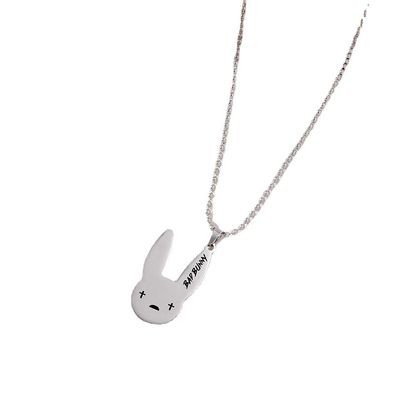 Wholesale love rabbit head animal series necklace MOQ≥2 JWE-NE-Fangt005