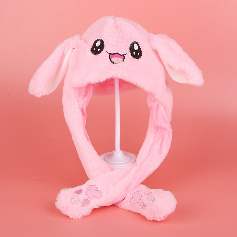 Wholesale Hat Rabbit Velvet Cute Cartoon Hat with Moving Ears MOQ≥3 (M) JWE-FH-KaiNuo001