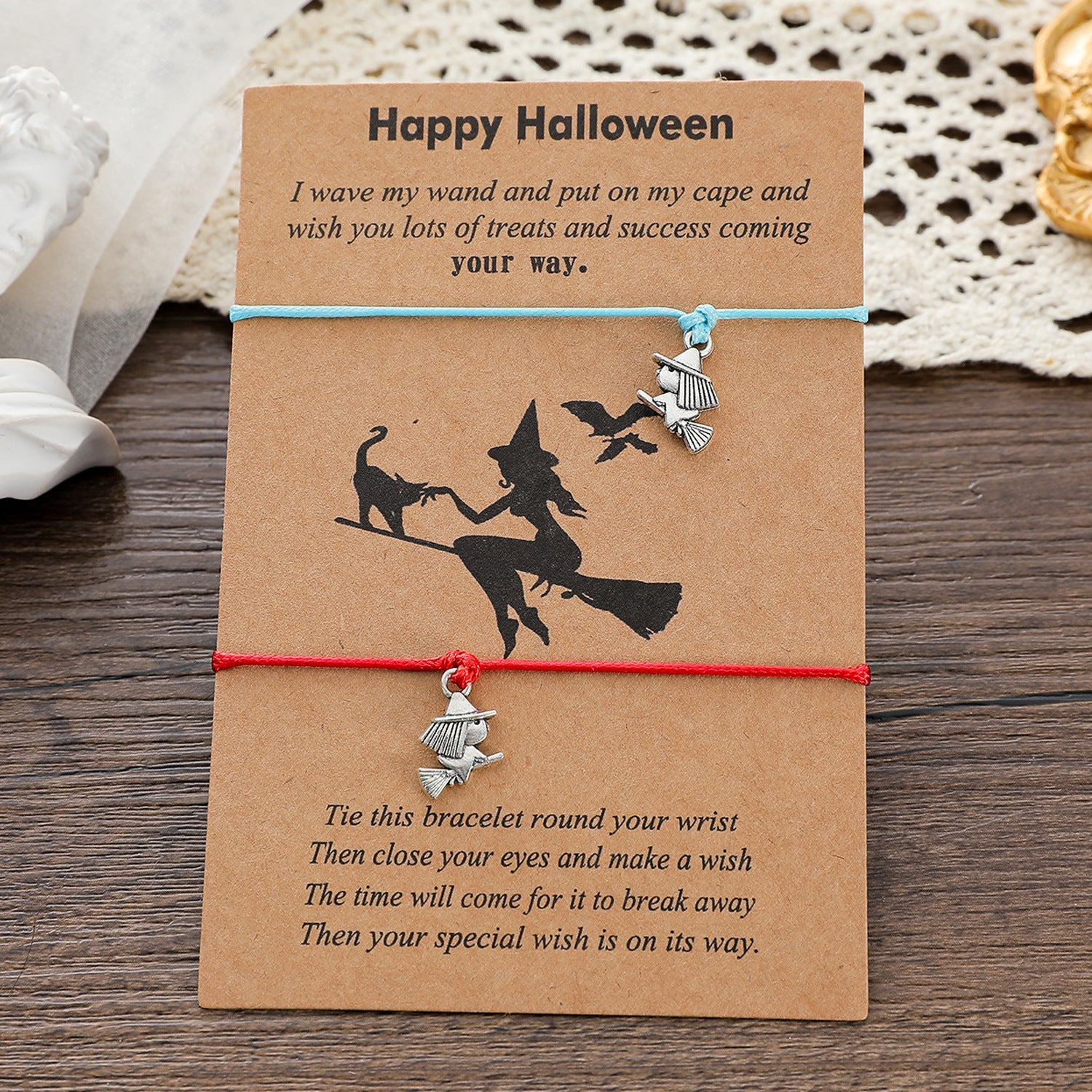 Wholesale Bracelet Alloy Wax Thread CCB Braid Spoof Witch Halloween JWE-BT-AiMu008