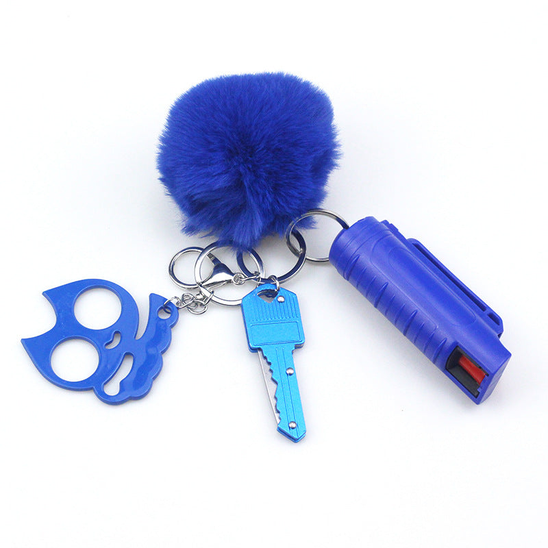 Wholesale 4pcs Keychain Hair Ball Set JWE-KC-ChaoH078