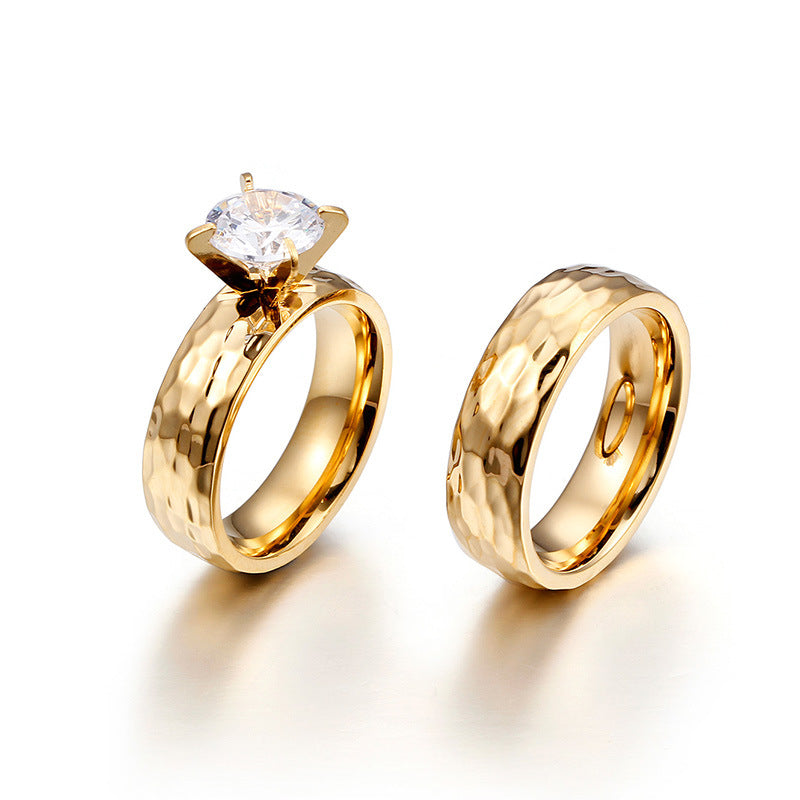 Wholesale Rings Titanium Steel Simple Couple Rings Valentine's Day JWE-RS-PREMKAL001