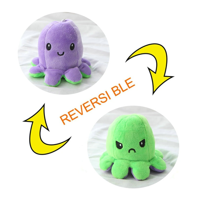 Wholesale Children's Plush Toys Double Sided Octopus Doll Pendant MOQ≥2 JWE-FT-LanQ001