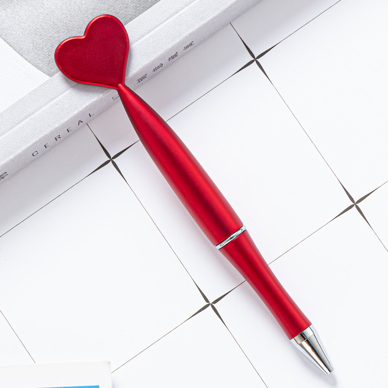Wholesale Ballpoint Pen Plastic Heart Shaped Twist Pen MOQ≥2 JWE-BP-Huah089