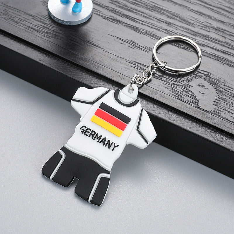 Wholesale Keychain Silicone World Cup National Team Jersey Pendant JWE-KC-RuiQi003