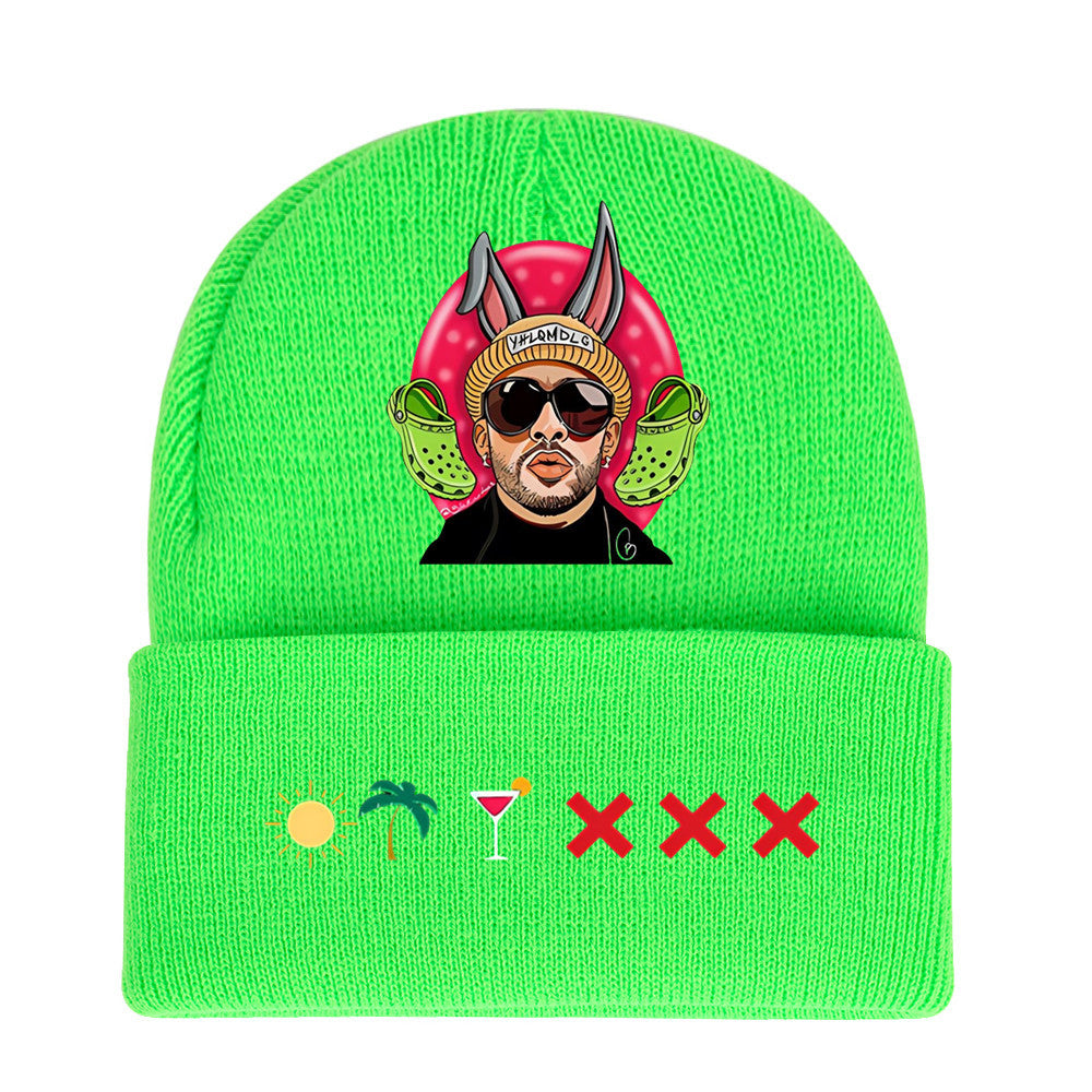 Wholesale Hat Acrylic Printing Ear Protection Windproof Sweater Hat (F) JWE-FH-WDM003