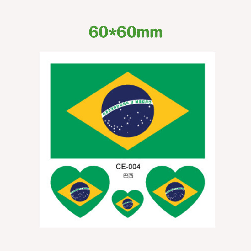 Wholesale Stickers World Cup Fans Flag Tattoo Stickers MOQ≥2 JWE-ST-RuiQ001