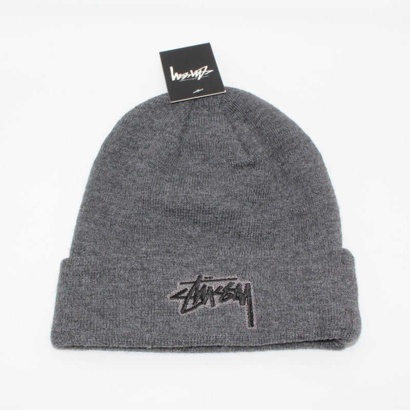 Wholesale Hat Wool Solid Color Embroidery Hip Hop Knitted Hat MOQ≥2 (F) JWE-FH-QCL001