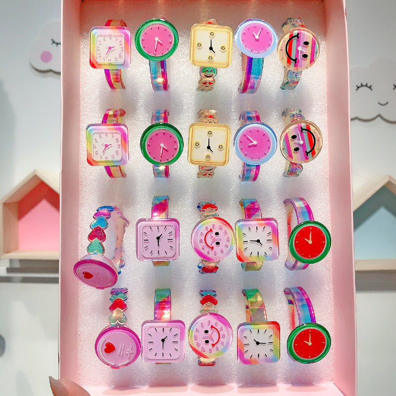 Wholesale Bracelet Acrylic Kids Color Cartoon Bracelet 20pcs JWE-BT-Jianman001