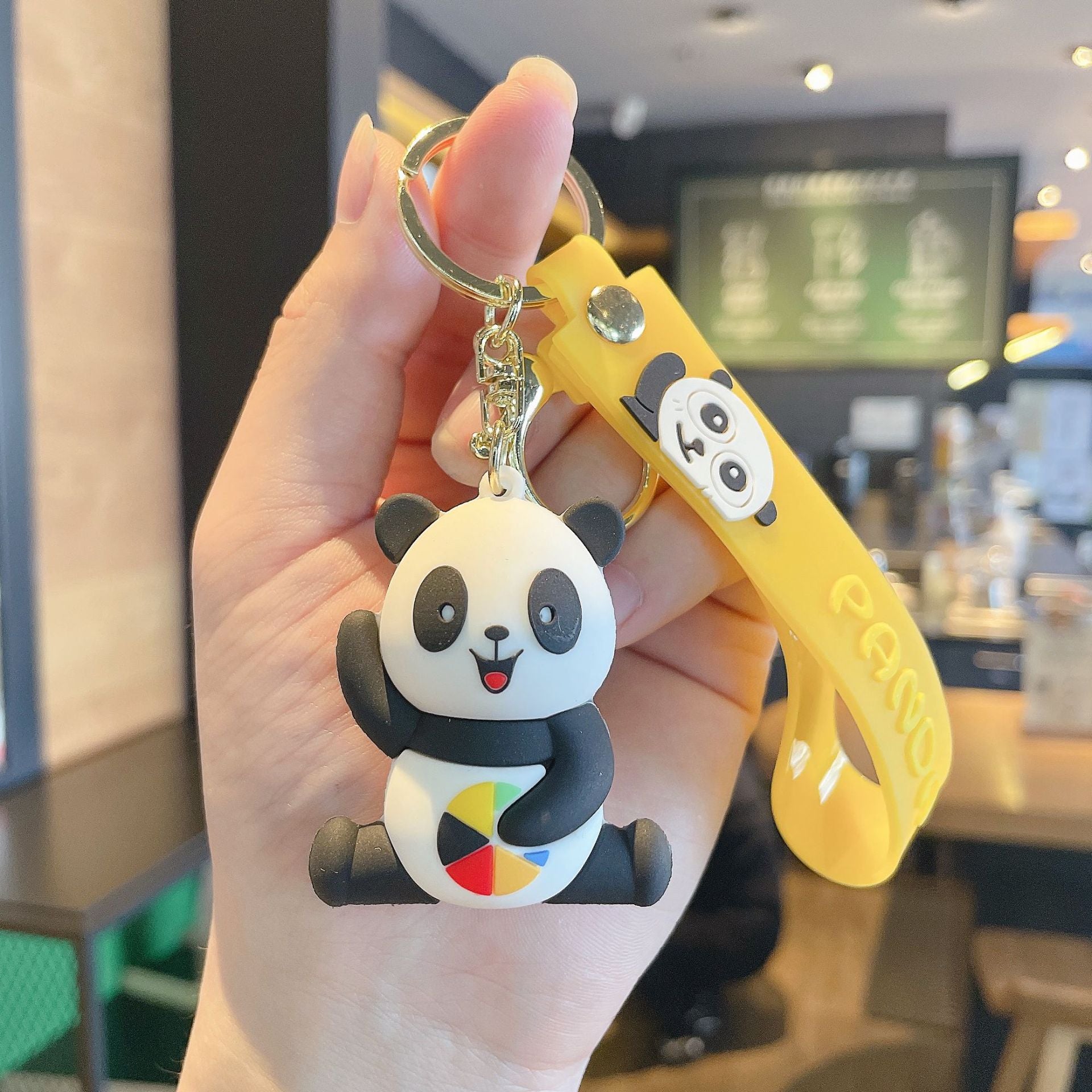 Wholesale Panda Doll PVC Hardware Keychain JWE-KC-JG221