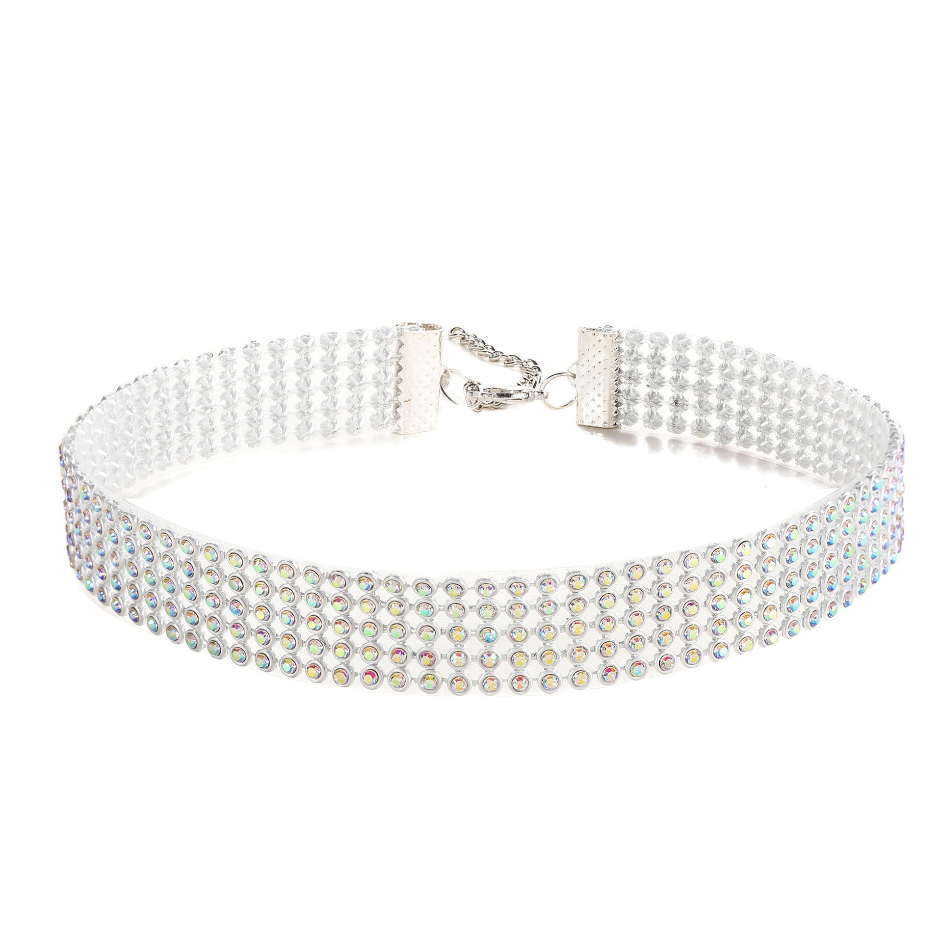 Wholesale short collarbone rhinestone necklace JWE-NE-F036
