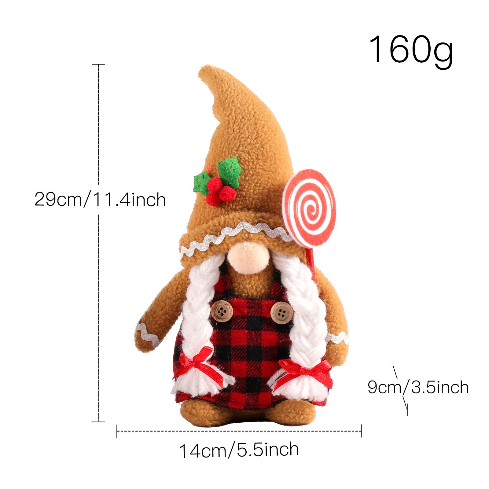 Wholesale Ornament Cloth Christmas Faceless Doll MOQ≥2 JWE-DCN-QuY005