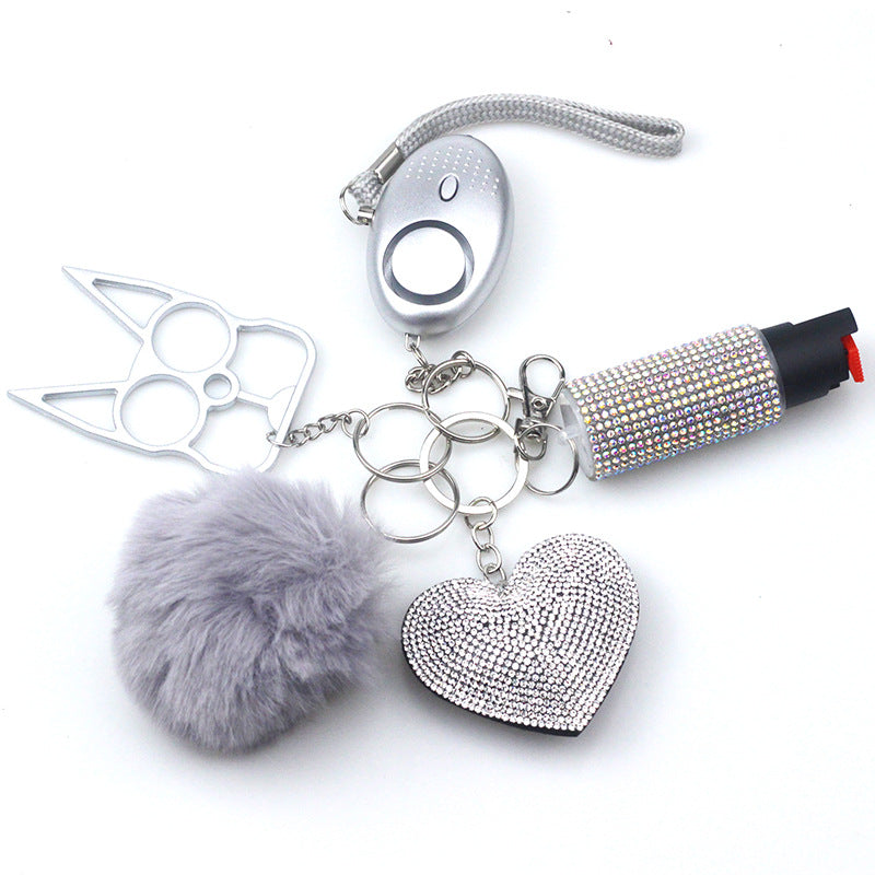 Wholesale Keychain Diamond Heart Set MOQ≥2 JWE-KC-ChaoH050