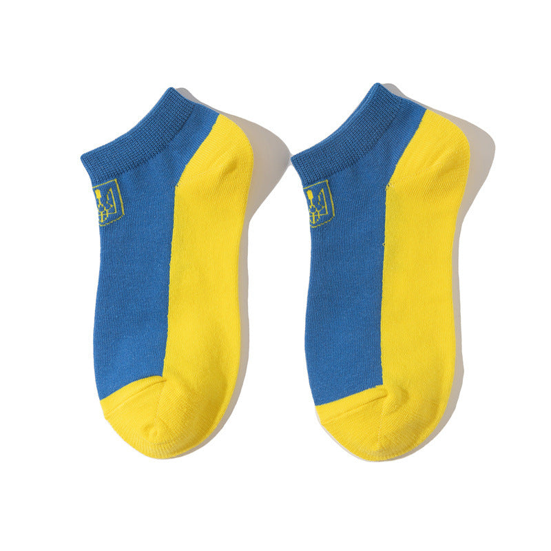 wholesale socks cotton ukrainian flag socks MOQ≥10 JWE-SK-HuiHe028