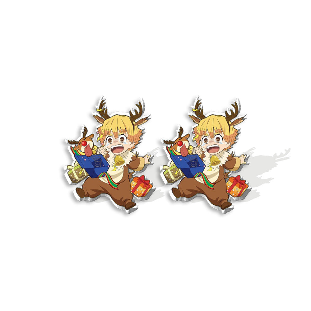 Wholesale Earrings Acrylic Christmas Cartoon Character Fun Stud Earrings MOQ≥2 JWE-ES-XiangL031