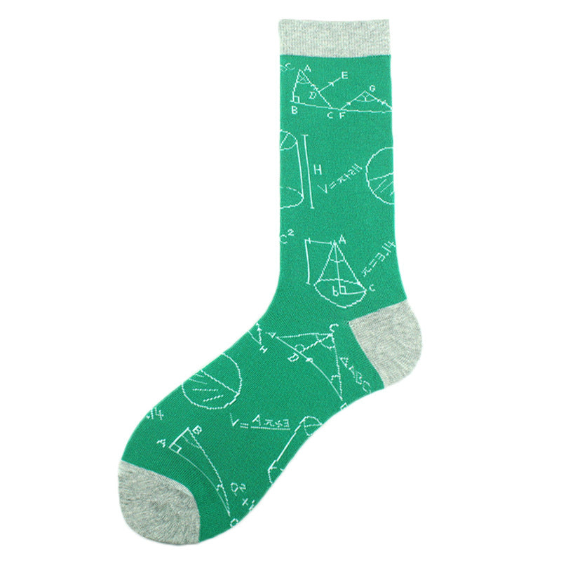 Wholesale Cotton Animal Geometric Fruit Socks Men's Plus Size Long Socks JWE-SK-KAF044