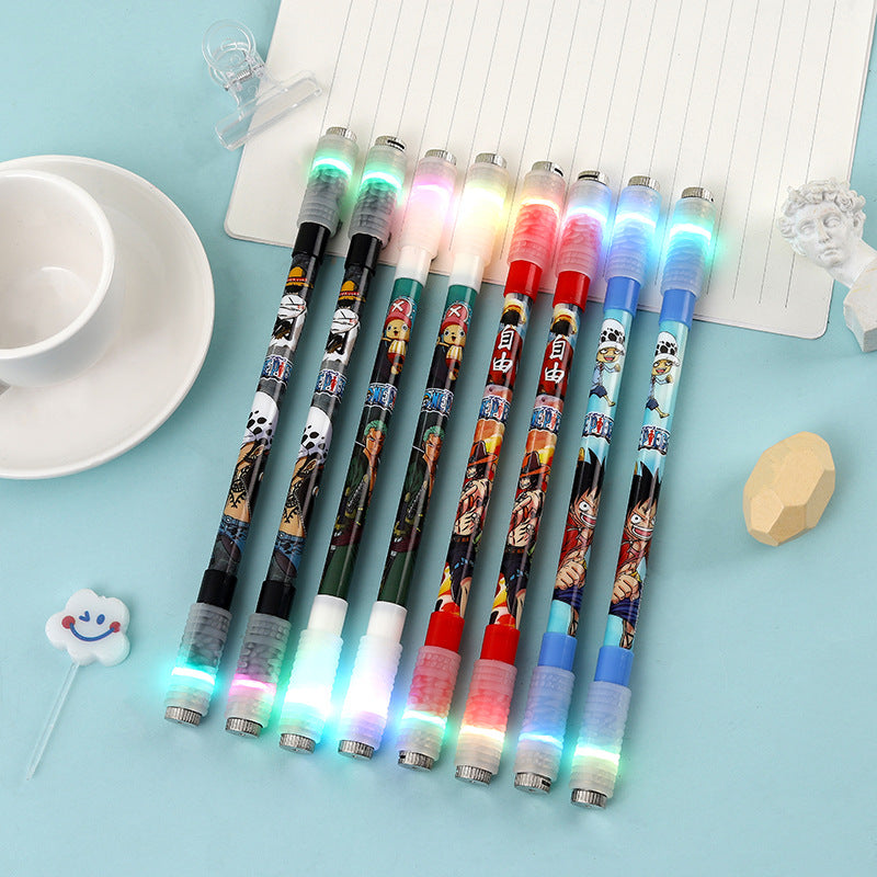Wholesale Ballpoint Pen Anime Glowing Spinning Pen Decompression MOQ≥2 JWE-BP-XingCh001