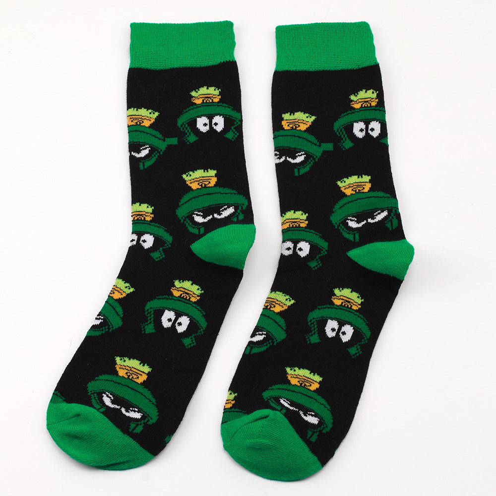 Wholesale Socks Cotton Funny Cartoon Frog Medium Tube MOQ≥3 JWE-SK-XQ006