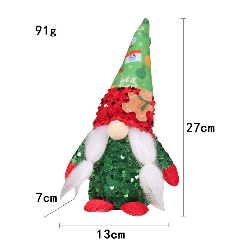 Wholesale Ornaments Cloth Fill Cotton Christmas Gingerbread Man Faceless Doll JWE-OS-GangL041
