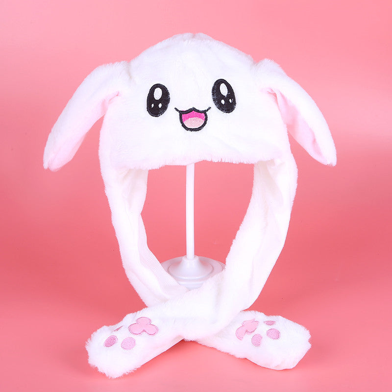 Wholesale Hat Rabbit Velvet Cute Cartoon Hat with Moving Ears MOQ≥3 (M) JWE-FH-KaiNuo001
