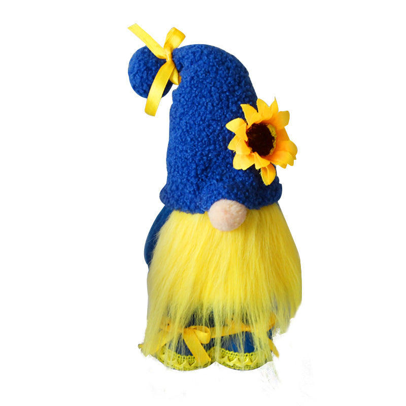 Wholesale Ornaments Cloth Filled Cotton Sunflower Faceless Doll JWE-OS-GangL042