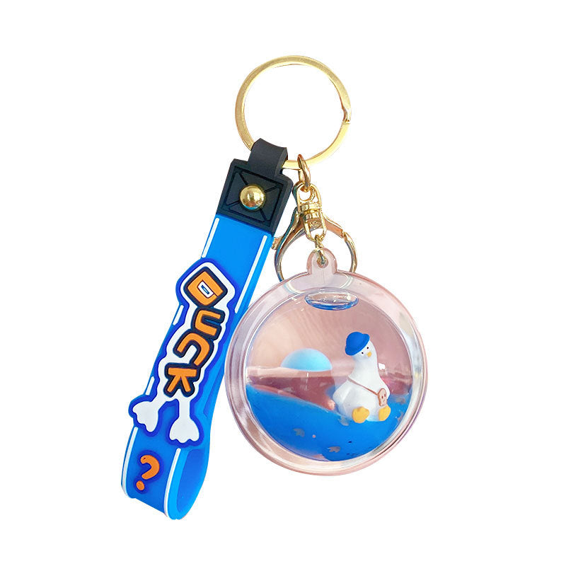 Wholesale Keychains Acrylic Tilt Duck Cute Cartoon JWE-KC-ZHongC006