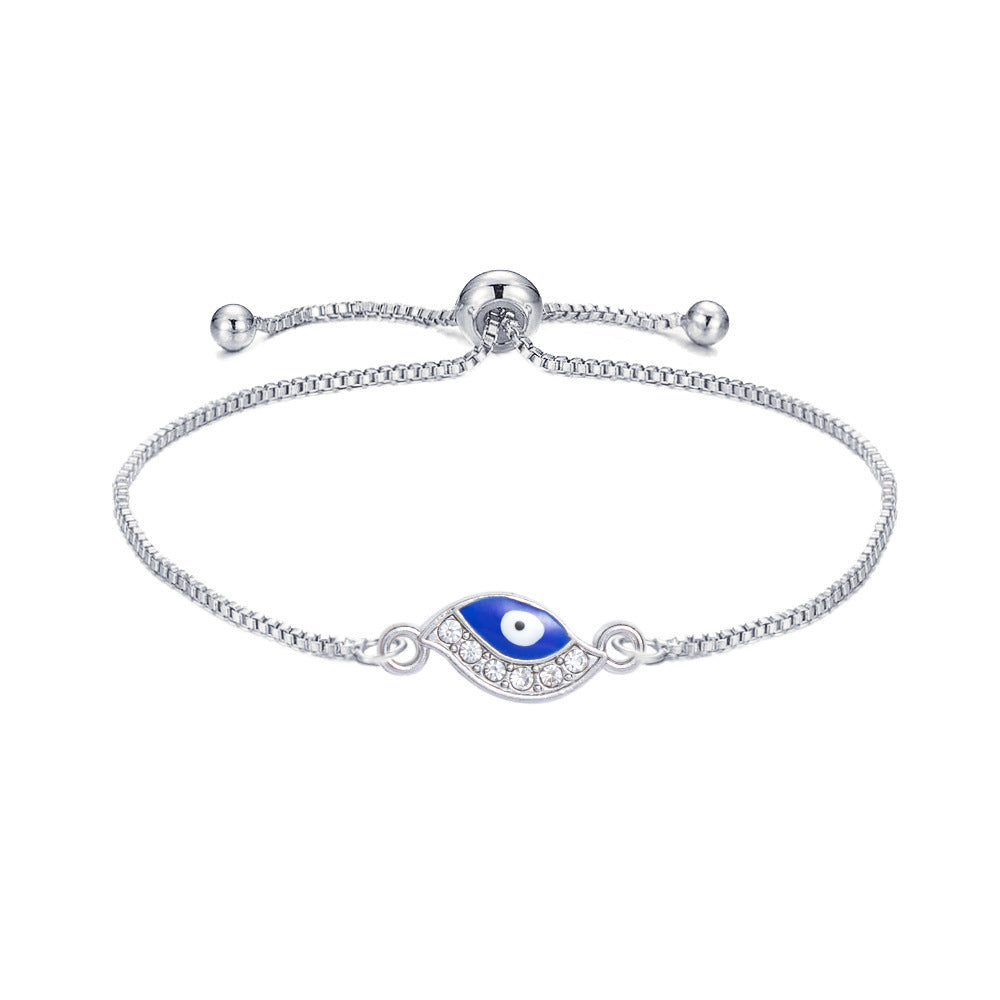 Wholesale Bracelet Alloy Evil Eye Lucky Guardian Bracelet MOQ≥2 JWE-BT-XiaoM011