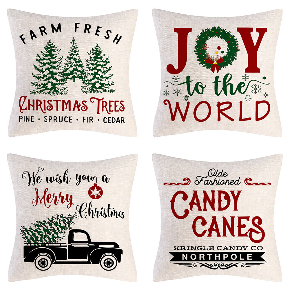 Wholesale Pillowcase Linen Christmas without pillow JWE-PW-Mengde013