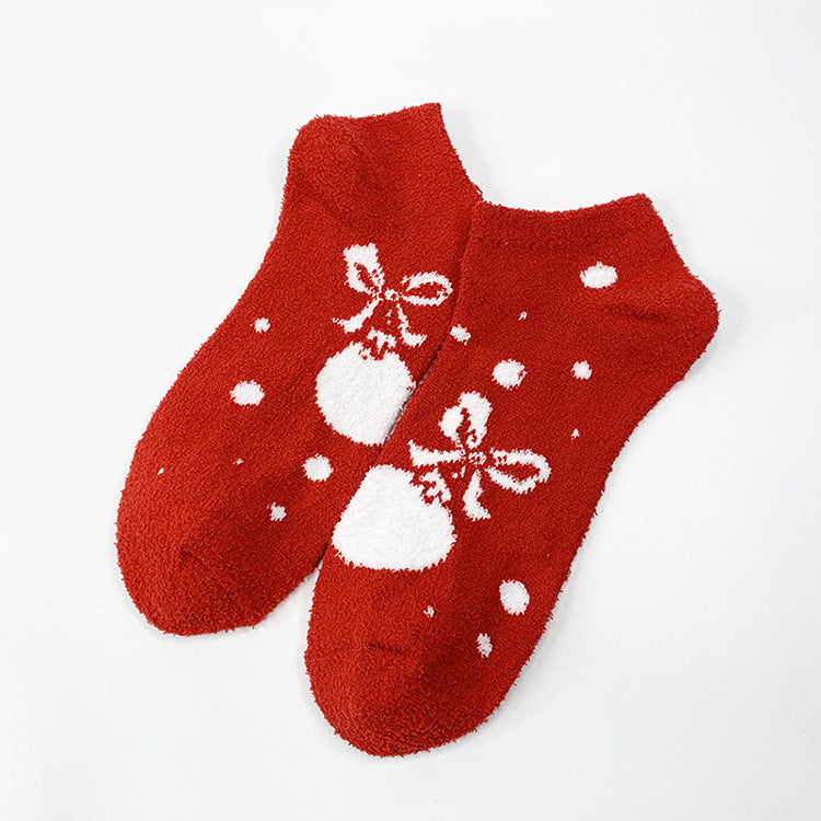 Wholesale Sock Coral Fleece Couple Double Sided Fleece Socks Thickened Christmas (M) JWE-SK-YiYan031