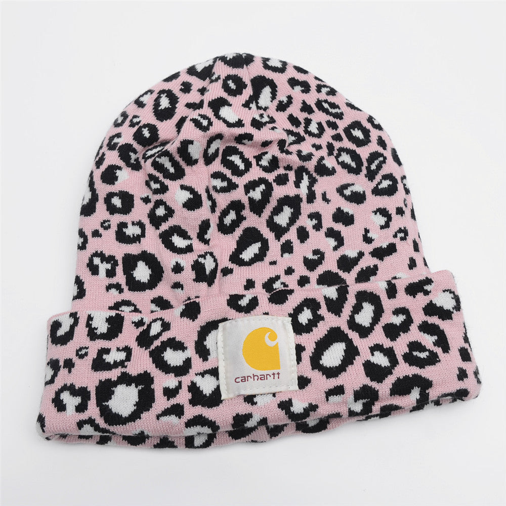 Wholesale Hat Cotton Leopard Print Sweater Hat MOQ≥2 (F) JWE-FH-KuT001