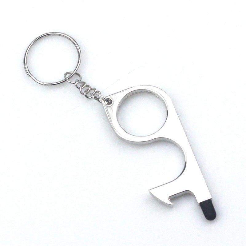 Wholesale Keychain Metal Multifunctional Door Opener MOQ≥2 JWE-KC-ChaoH044