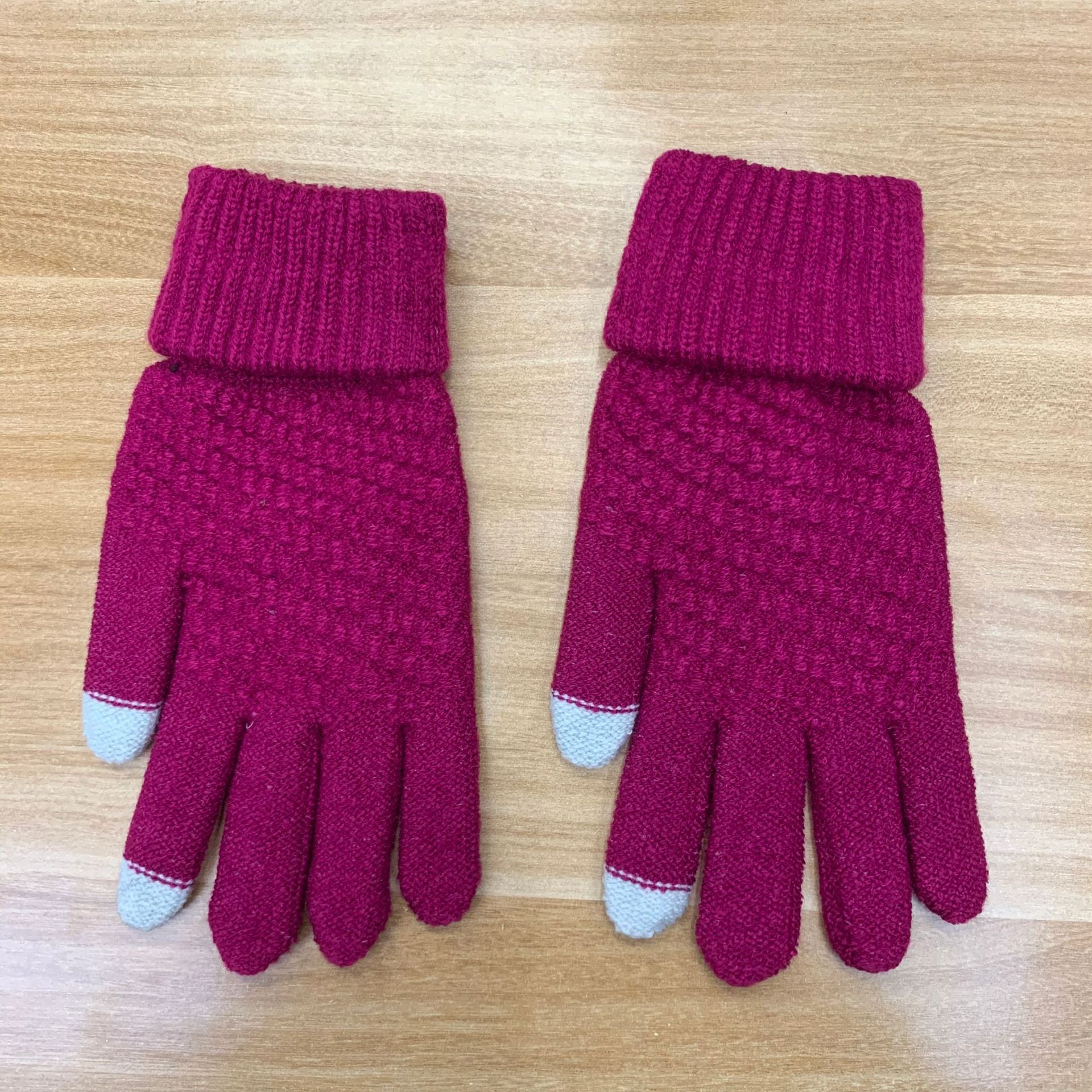 Wholesale Gloves Imitation Cashmere Solid Color Warm Touch Screen MOQ≥2 JWE-GS-ZhongR001