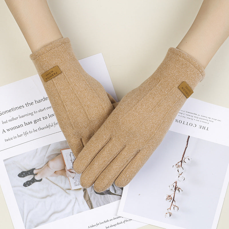 Wholesale Gloves Rabbit Velvet Autumn Winter Warm Women Touch Screen MOQ≥2 JWE-GS-ShiG001