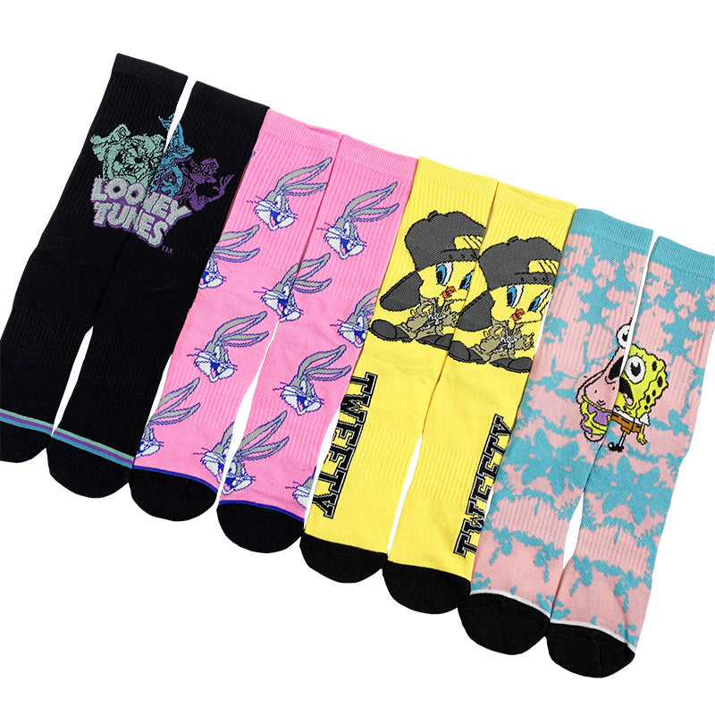 Wholesale couple cartoon cartoon semi -hairy floor socks JWE-SK-YiYan004