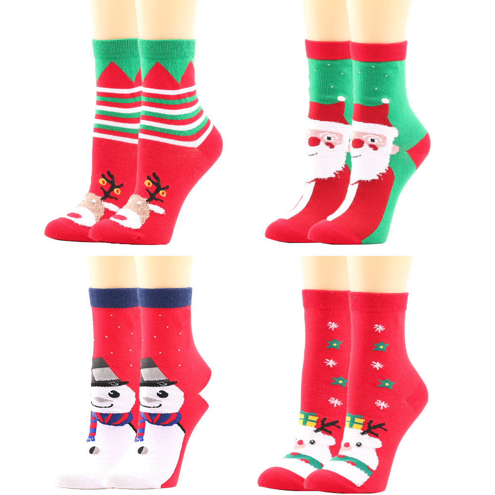 Wholesale Socks Polyester Christmas Santa Claus Elk MOQ≥3 JWE-SK-XQ020