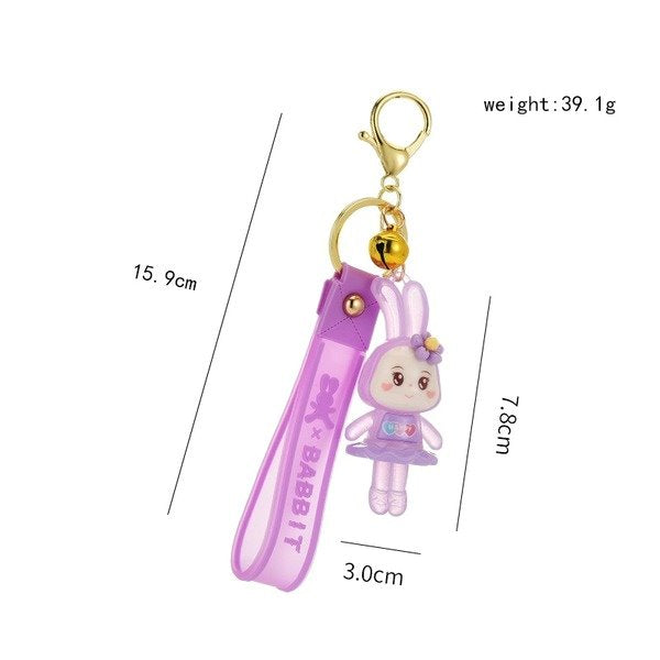 Wholesale acrylic rabbit keychains JWE-KC-WQK045