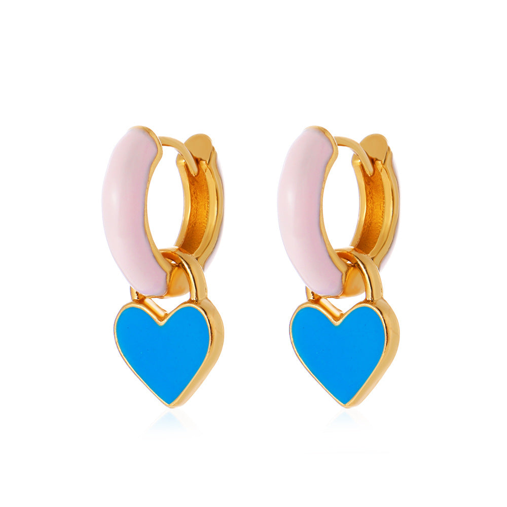 Wholesale alloy color geometric earrings JWE-ES-D545