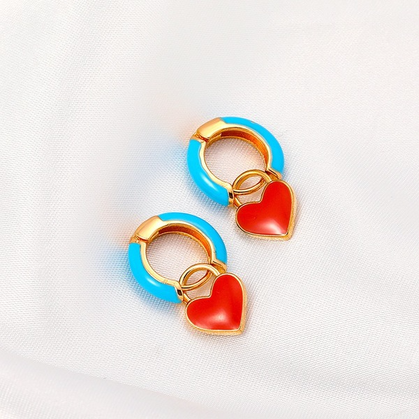 Wholesale alloy color geometric earrings JWE-ES-D545