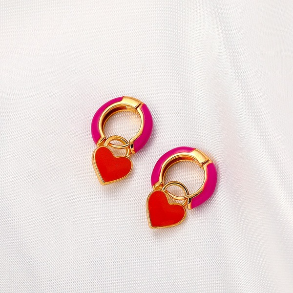 Wholesale alloy color geometric earrings JWE-ES-D545
