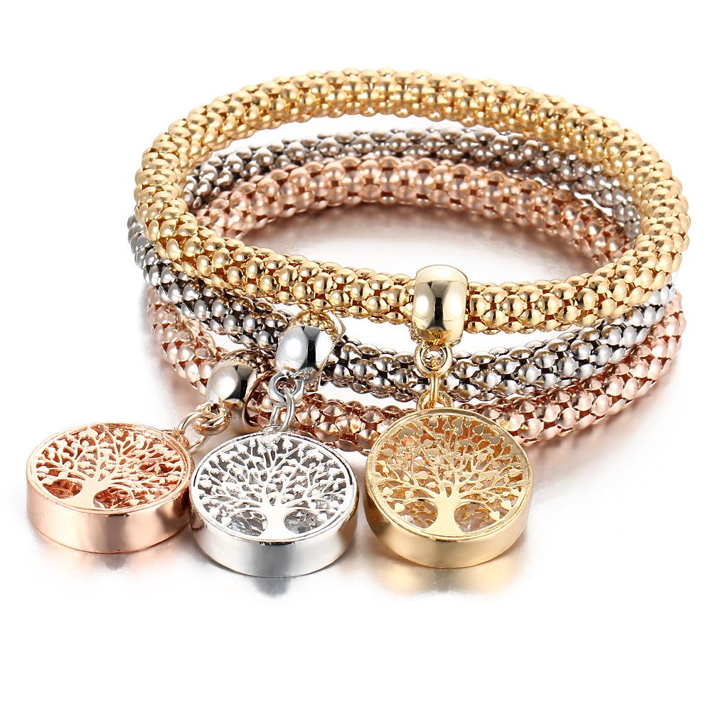 Wholesale alloy tricolor set popcorn corn chain JWE-BT-f902