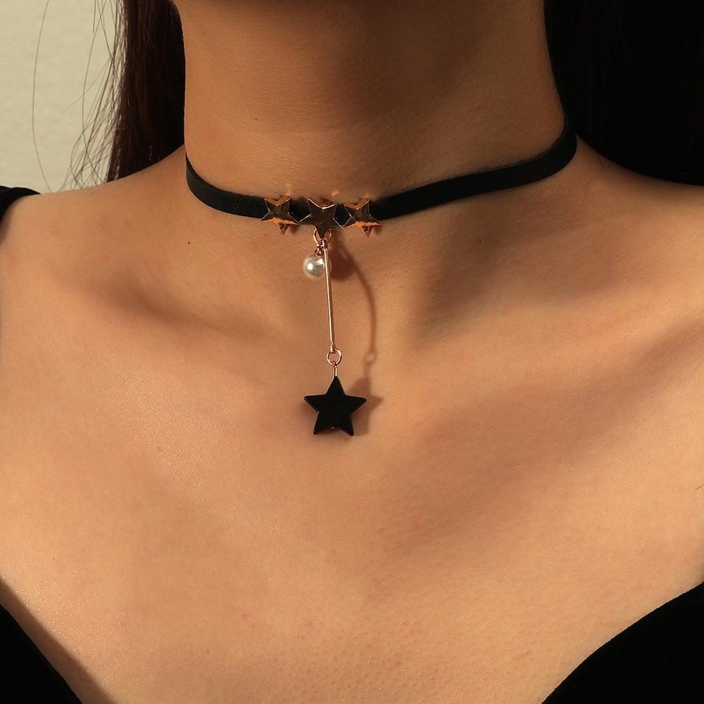 Wholesale Black Lace Black Lace Necklace JWE-NE-D605