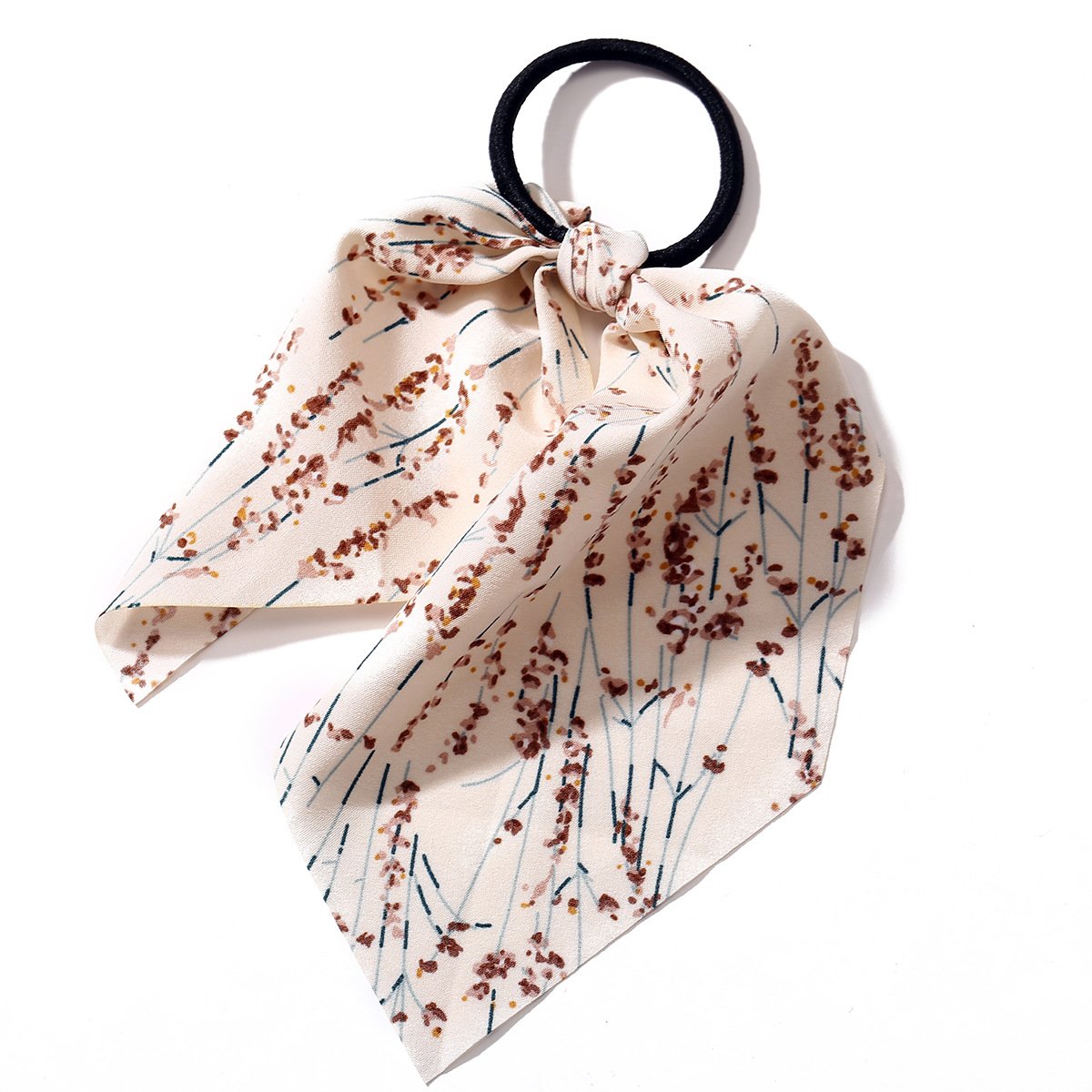 Wholesale blue creative retro French romantic small floral pure color hair rope JWE-HS-F312