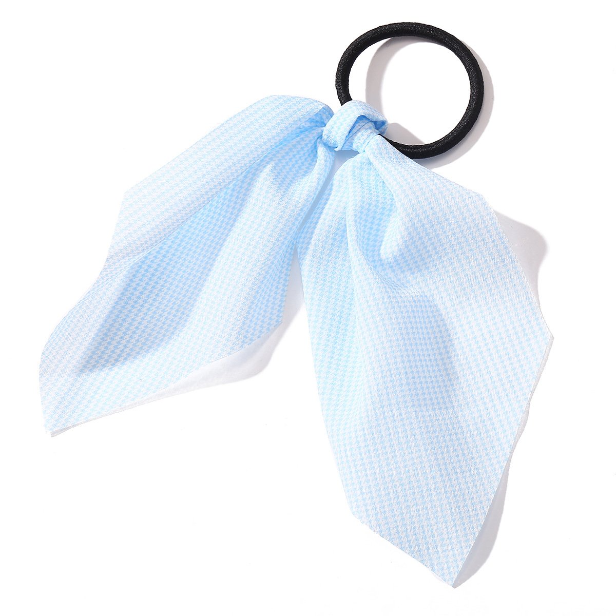 Wholesale blue creative retro French romantic small floral pure color hair rope JWE-HS-F312